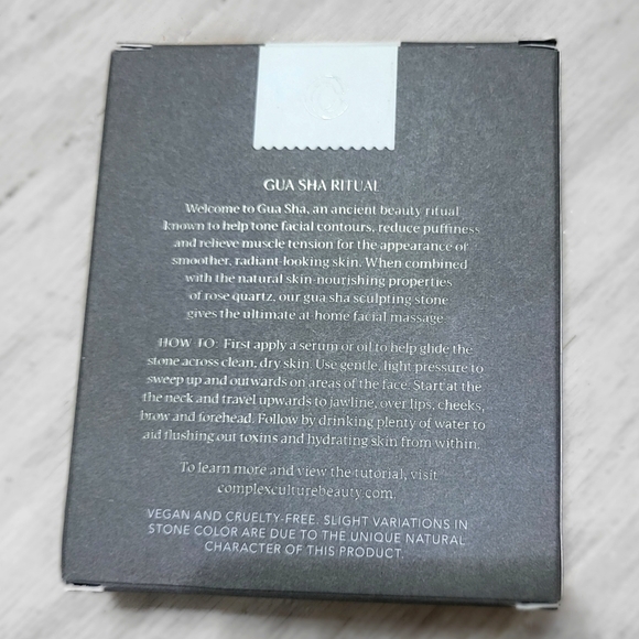 NIB Complex Culture Rose Quartz Gua Sha Sculpture Stone - Picture 2 of 4